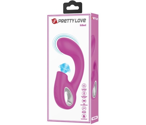 PRETTY LOVE - SIBEL SIBEL G-SPOT VIBRATOR + CLITORIS STIMULATOR 10 VIBRATIONS PURPLE