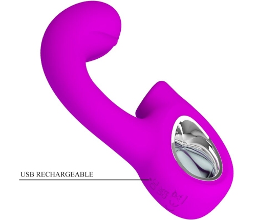 PRETTY LOVE - SIBEL SIBEL G-SPOT VIBRATOR + CLITORIS STIMULATOR 10 VIBRATIONS PURPLE