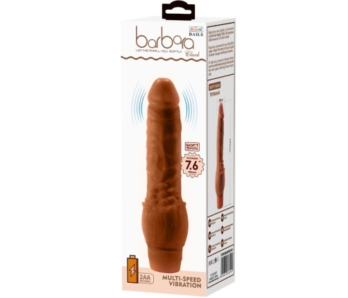 BAILE - BARBARA VIBRADOR REALÍSTICO 19.5 CM MULATO