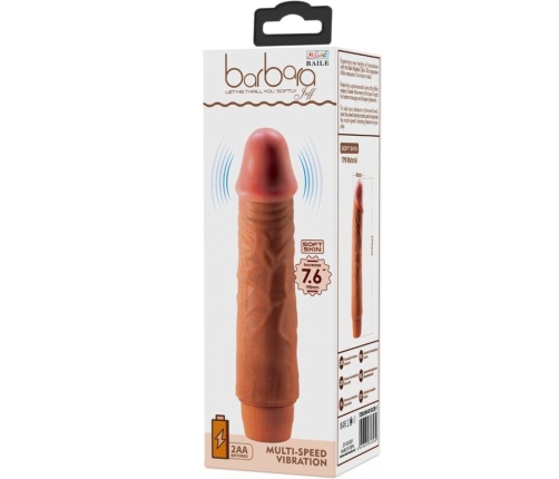BAILE - JEFF REALISTIC VIBRATOR 19.5 CM MULATTO