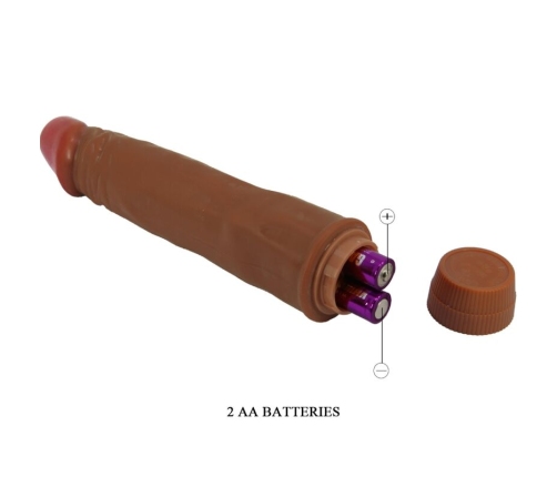 BAILE - DWARF VIBRADOR REALÍSTICO 21 CM MULATO