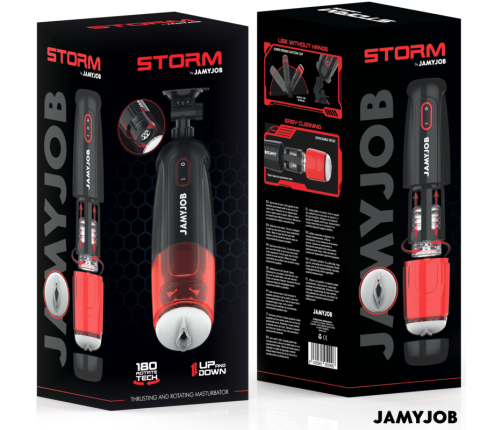JAMYJOB - STORM MASTURBADOR VAGINA AUTOMÁTICO 10 MODOS ROTACIÓN Y EMPUJE