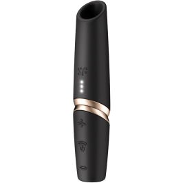 SATISFYER - PERFECT KISS WAVE CLITORIS STIMULATOR BLACK / GOLD SATISFYER - PERFECT KISS WAVE CLITORIS STIMULATOR BLACK / GOLD