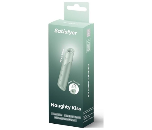 SATISFYER - NAUGHTY KISS WAVE CLITORIS STIMULATOR AQUAMARINE