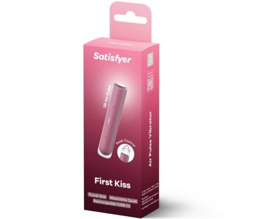 SATISFYER - FIRST KISS WAVE CLITORIS STIMULATOR GARNET