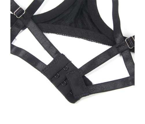 SUBBLIME - 955199 BRA SET WITH ADJUSTABLE BLACK BOW S/M