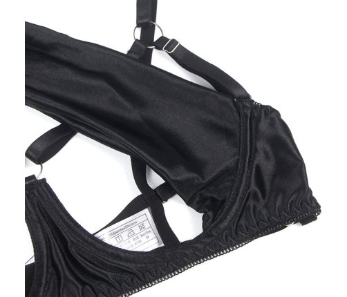 SUBBLIME - 955199 BRA SET WITH ADJUSTABLE BLACK BOW S/M