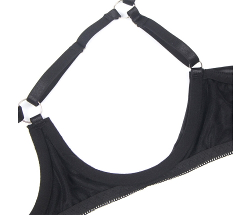 SUBBLIME - 955199 BRA SET WITH ADJUSTABLE BLACK BOW S/M