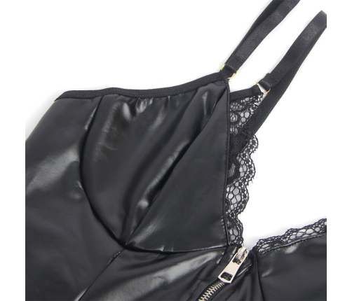 SUBBLIME - 955465 BLACK LEATHER ZIPPER BODY L/XL