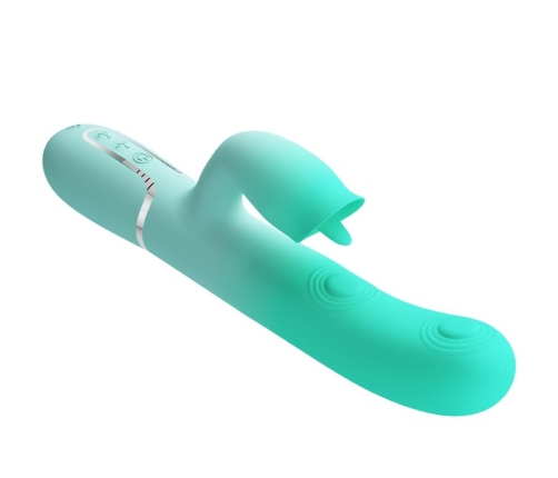 PRETTY LOVE - GIGI MULTIFUNCTION RABBIT VIBRATOR AQUA GREEN