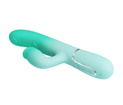 PRETTY LOVE - GIGI MULTIFUNCTION RABBIT VIBRATOR AQUA GREEN