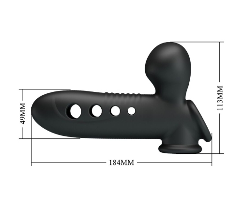 PRETTY LOVE - CRANE PENIS SLEEVE WITH AIRBAG BLACK