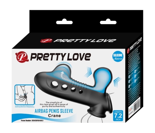PRETTY LOVE - CRANE PENIS SLEEVE WITH AIRBAG BLACK