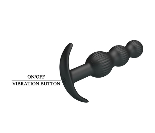 PRETTY LOVE - SIDNEY VIBRADOR ANAL 10 VIBRACIONES NEGRO