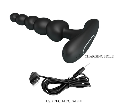PRETTY LOVE - CORBAN ANAL VIBRATOR 10 VIBRATIONS BLACK
