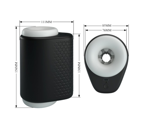 PRETTY LOVE - DJ GIRL MALE MASTURBATOR WITH VIBRATION 5 SETTINGS NEGRO