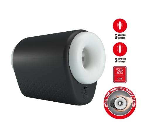 PRETTY LOVE - DJ GIRL MALE MASTURBATOR WITH VIBRATION 5 SETTINGS NEGRO