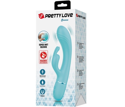 PRETTY LOVE - SCOCCO VIBRATOR RABBIT TURQUOISE