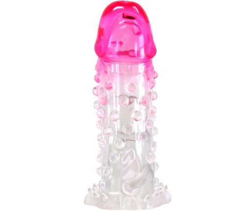 PRETTY LOVE - WILFORD REALISTIC ENLARGEMENT SHEATH WITH EMBOSSED PENIS PINK