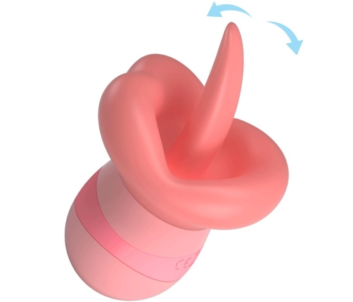 PRETTY LOVE - KYLEE TONGUE CLITORIS STIMULATOR 10 VIBRATIONS NUDE PINK