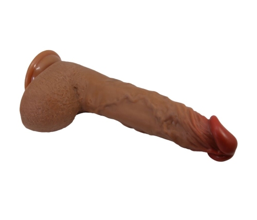 BAILE - BEAUTIFUL WILKS VIBRADOR REALÍSTICO DE 5 CONFIGURACIONES 25 CM MULATO