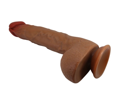 BAILE - BEAUTIFUL WILKS VIBRADOR REALÍSTICO DE 5 CONFIGURACIONES 25 CM MULATO