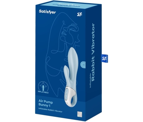 SATISFYER - AIR PUMP BUNNY 1 INFLATABLE RABBIT VIBRATOR BLUE