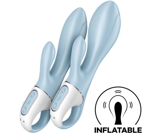 SATISFYER - AIR PUMP BUNNY 1 INFLATABLE RABBIT VIBRATOR BLUE