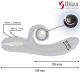 IBIZA - TWISTER VIBRATOR WITH CURVE STIMULATOR AND VIBRO-ROTATION