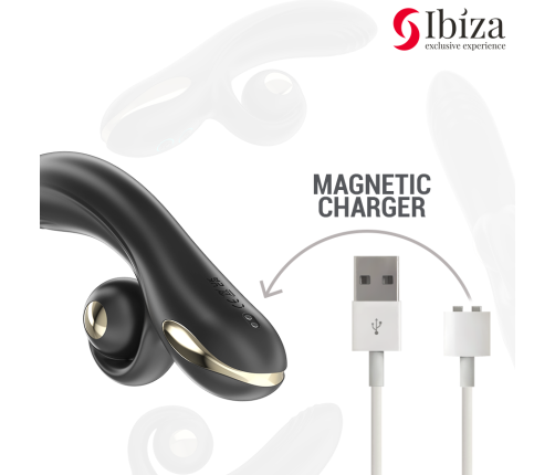 IBIZA - TWISTER VIBRATOR WITH CURVE STIMULATOR AND VIBRO-ROTATION