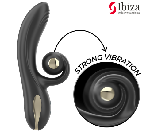 IBIZA - TWISTER VIBRATOR WITH CURVE STIMULATOR AND VIBRO-ROTATION
