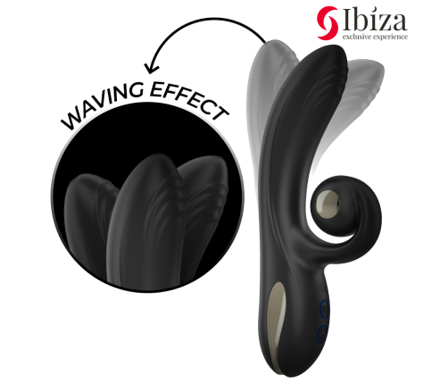 IBIZA - TWISTER VIBRATOR WITH CURVE STIMULATOR AND VIBRO-ROTATION