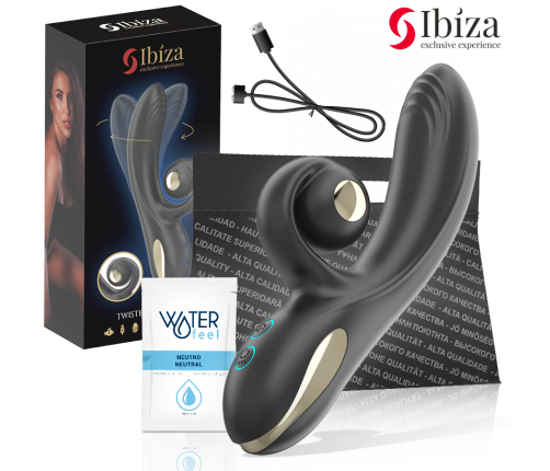IBIZA - TWISTER VIBRATOR WITH CURVE STIMULATOR AND VIBRO-ROTATION