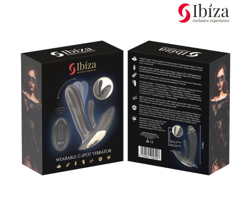 IBIZA - WEARABLE VIBRATOR WITH G-SPOT AND CLITORIS STIMULATION WITH REMOTE CONTROL
