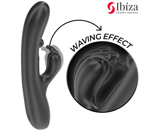IBIZA - POWERFUL RABBIT VIBRATOR WITH MASSAGING ROLLING PEARL