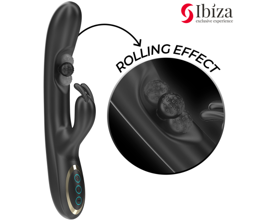 IBIZA - POWERFUL RABBIT VIBRATOR WITH MASSAGING ROLLING PEARL
