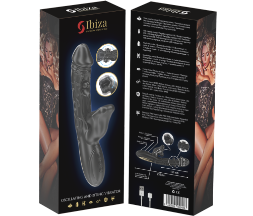 IBIZA - VIBRATOR AND CLITORIS STIMULATOR WITH BITING AND ROTATION EFFECT