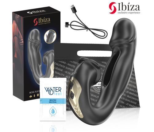 IBIZA - ROSE VIBRATOR FLICKING EFFECT AND CLIT STIMULATOR