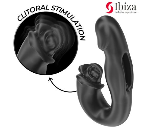 IBIZA - ROSE VIBRATOR FLICKING EFFECT AND CLIT STIMULATOR