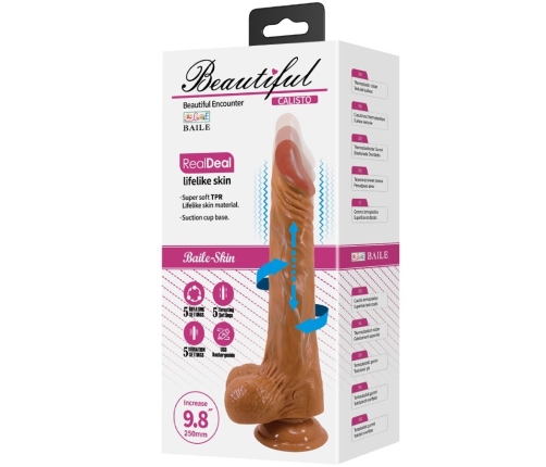 BAILE - CALISTO REALISTIC DILDO 24 CM FLESH
