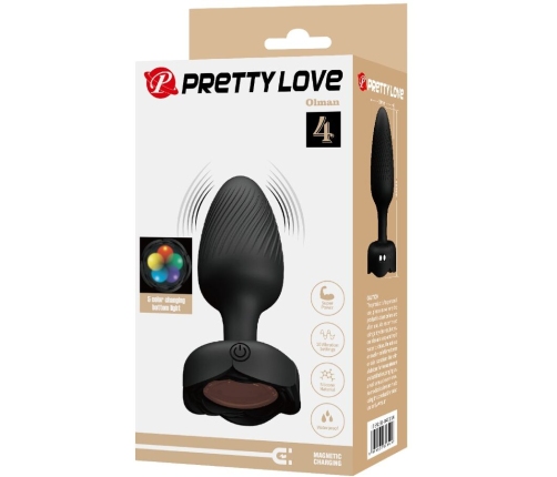 PRETTY LOVE - OLMAN PLUG ANAL CON LUZ LED 8.8 CM