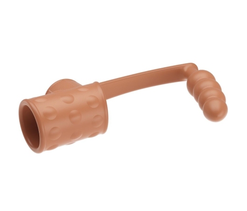 PRETTY LOVE - PENIS SLEEVE WITH ANAL PLUG NATURAL