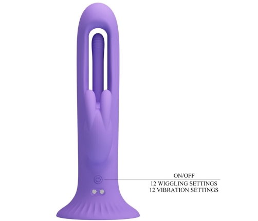PRETTY LOVE - KILLMOULIS RABBIT VIBRATOR 12 VIBRATION MODES PURPLE