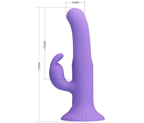 PRETTY LOVE - KILLMOULIS RABBIT VIBRATOR 12 VIBRATION MODES PURPLE