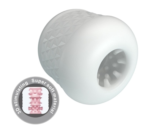 PRETTY LOVE - CRYSTLE MALE MASTURBATOR WHITE