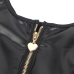 SUBBLIME - 957674 HEART ZIPPER LEATHER DRESS BLACK L/XL