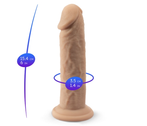 SILEXD - REALISTIC PENIS MODEL 2 PREMIUM THERMOREACTIVE SILICONE 15.4 CM