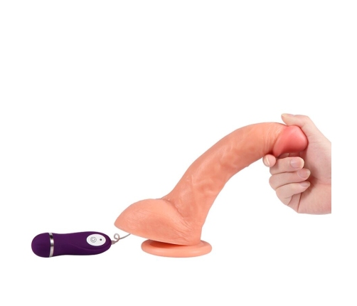 SHEQU - BEAST VIBRATING DILDO WITH REMOTE CONTROL 24.5 CM