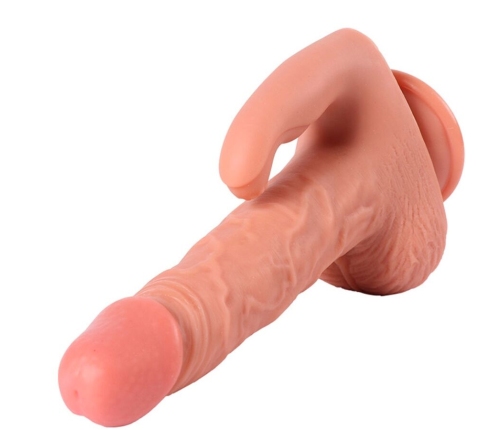 SHEQU - HAYDEN DILDO AND CLITORIS STIMULATOR WITH VIBRATION AND REMOTE CONTROL 16 CM