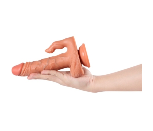 SHEQU - JULIAN DILDO AND CLITORIS STIMULATOR WITH VIBRATION AND REMOTE CONTROL 16 CM